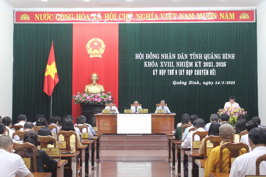 Kỳ họp chuyên đề HĐND tỉnh Quảng Bình. (Ảnh: B.T). Kỳ họp chuyên đề HĐND tỉnh Quảng Bình. (Ảnh: B.T).