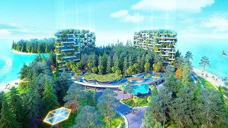 Phối cảnh Dự án Flamingo ở hồ Núi Cốc. (Ảnh: Flamingo) Phối cảnh Dự án Flamingo ở hồ Núi Cốc. (Ảnh: Flamingo)