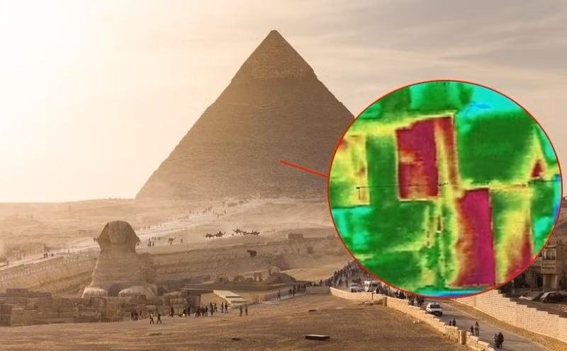 Một số khối đá của Kim tự tháp có dị thường về nhiệt.