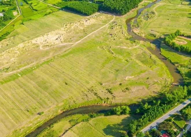 Khu vực quy hoạch mỏ cát phục vụ cao tốc Bắc - Nam ở thôn Mỹ Yên, xã Cẩm Mỹ. (Ảnh: CTV)