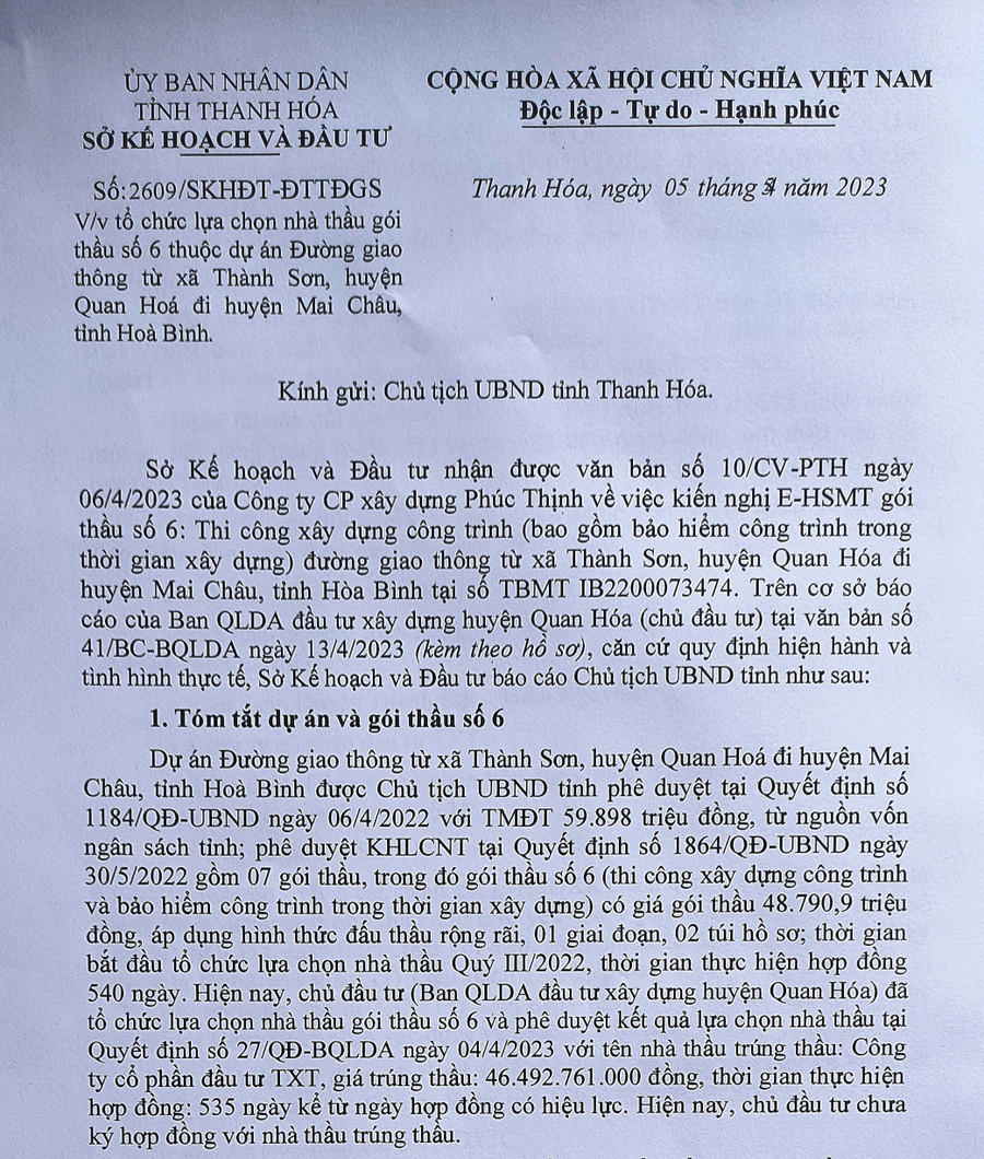 Công văn của Sở KH&ĐT trình Chủ tịch UBND tỉnh Thanh Hóa. Công văn của Sở KH&ĐT trình Chủ tịch UBND tỉnh Thanh Hóa.