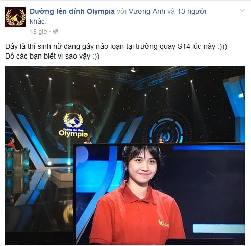 Hot girl ống nghiệm về đích thứ ba tại Olympia
