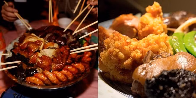 Poon Choi (Lẩu khô): Với nguyên liệu đa dạng từ hải sản tới các loại thịt được chế biến và bày vào một thố lớn, Poon Choi là món ăn hấp dẫn phù hợp với nhiều khẩu vị, sở thích.