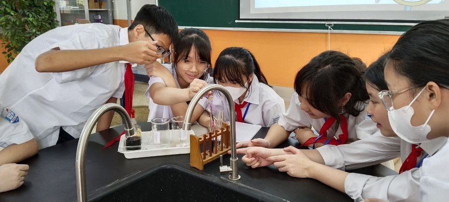 Trường THCS Minh Khai (Hai Bà Trưng) sẵn sàng đón nhận thêm học sinh sau khi sắp xếp đơn vị hành chính.