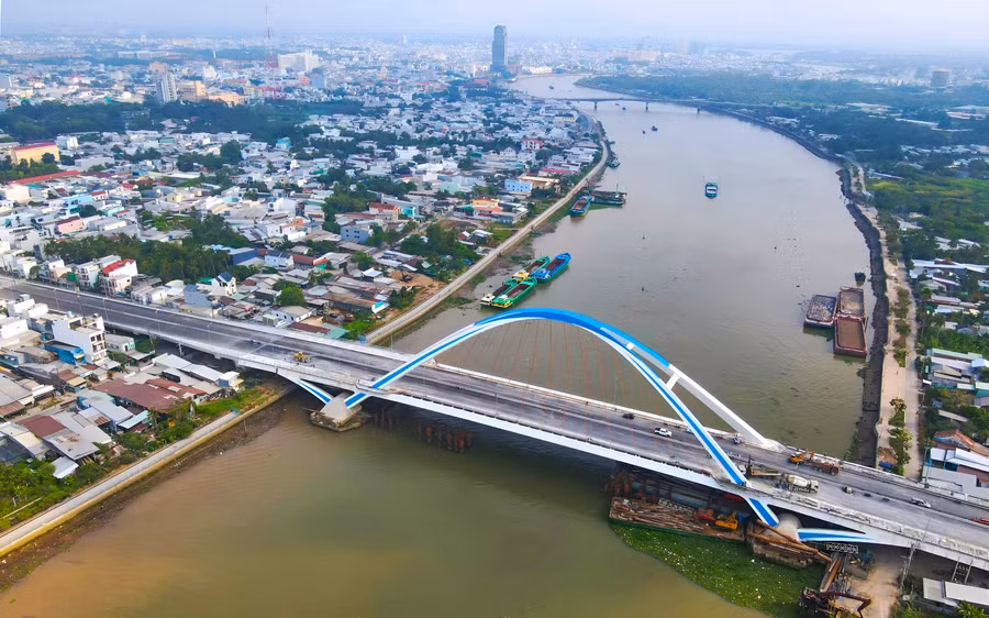 Cầu Trần Hoàng Na - công trình trọng điểm của TP Cần Thơ sắp được khánh thành.