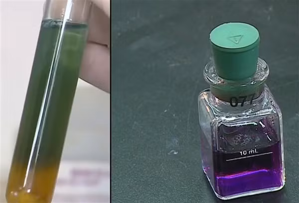 Mẫu chất độc được đưa đi giám định.