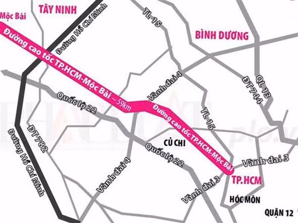 Xây dựng cao tốc TP Hồ Chí Minh - Mộc Bài với số vốn 15.900 tỉ đồng