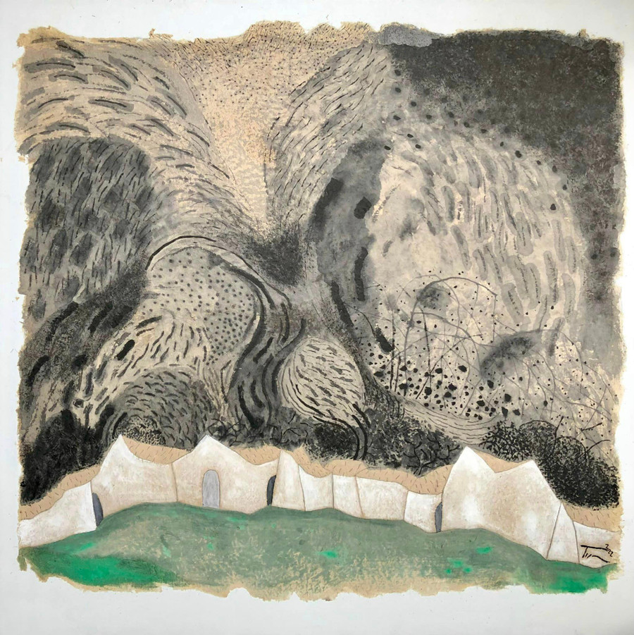 Tranh của Bảo Toàn đi đến sự đơn sơ và tối giản – kiệm màu.