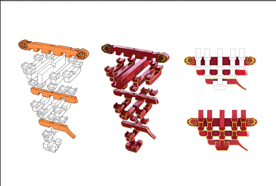 Chìa khóa quan trọng nhất trong việc giải mã hình thái điện Kính Thiên chính là kiến trúc đấu củng. Chìa khóa quan trọng nhất trong việc giải mã hình thái điện Kính Thiên chính là kiến trúc đấu củng.