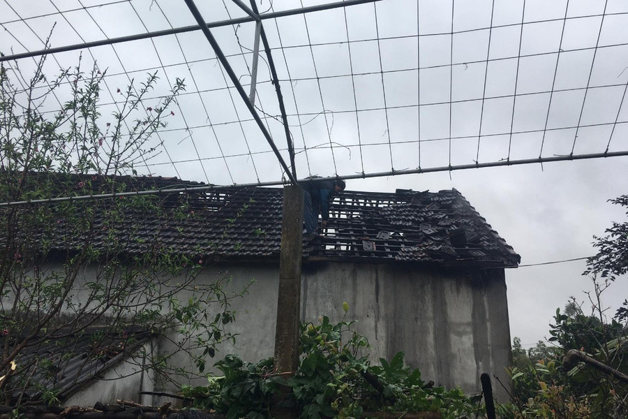 Ngôi nhà mẹ con chị L. bị Nam phóng hỏa đốt. (Ảnh: Tài Nguyên)