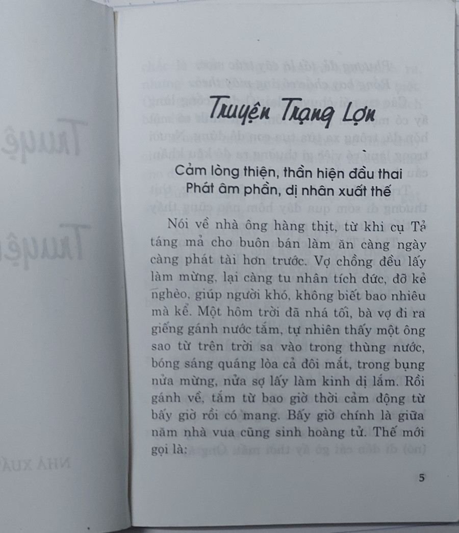 Mỗi phần truyện Trạng Lợn có lời đề từ như tiểu thuyết chương hồi. Ảnh: Anh Sơn