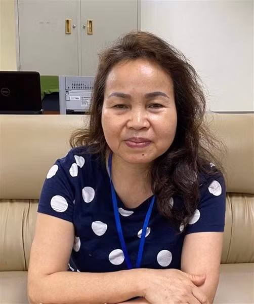 Bị can Hoàng Thị Ngọc Hưởng - nguyên Phó Giám đốc Bệnh viện Tim Hà Nội.