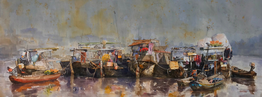 Tranh của họa sĩ Hồ Hưng.