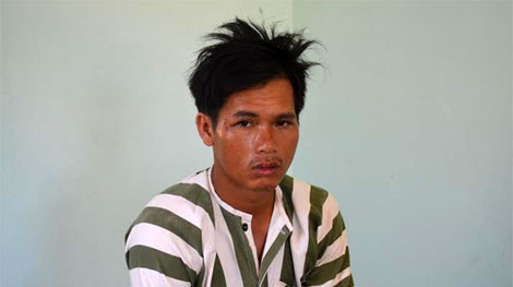 Đối tượng Nguyễn Thành Nhất tại Công an TP Quảng Ngãi. Đối tượng Nguyễn Thành Nhất tại Công an TP Quảng Ngãi.