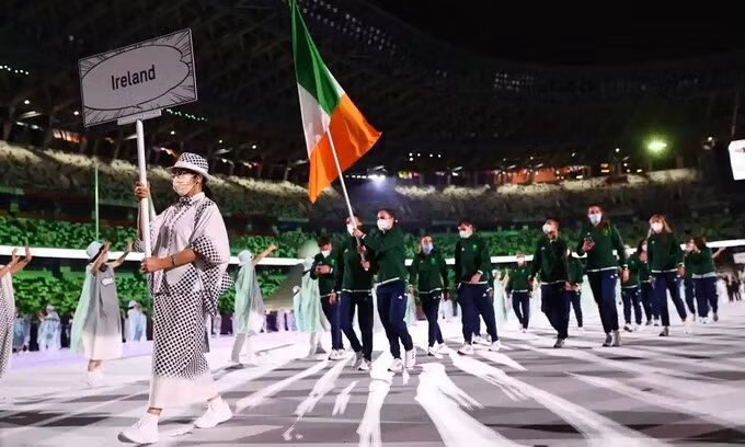 Đoàn thể thao Ireland diễu hành tại lễ khai mạc