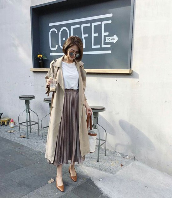 Phối đồ công sở với váy xếp ly - Ảnh 8.