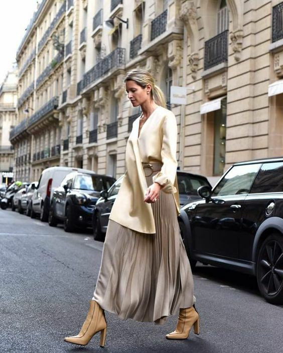 Phối đồ công sở với váy xếp ly - Ảnh 3.