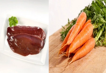 Các loại rau, củ cấm kết hợp với gan lợn