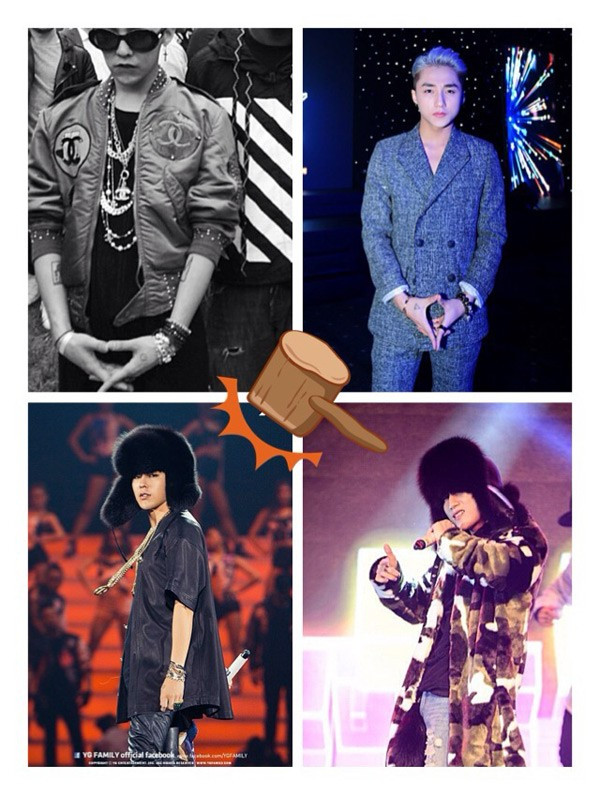 Sơn Tùng liên tiếp “đụng hàng” G-Dragon. Sơn Tùng lần đầu “đụng hàng” G-Dragon trong sân khấu Vietnam Idol.