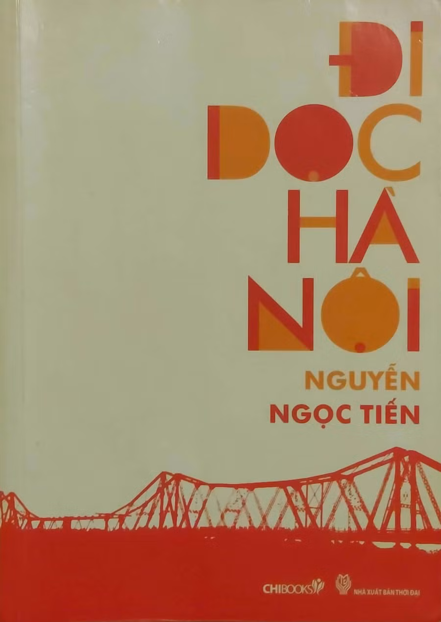 Trang bìa độc đáo của cuốn sách 'Đi dọc Hà Nội'. Ảnh: Tấn Quyết