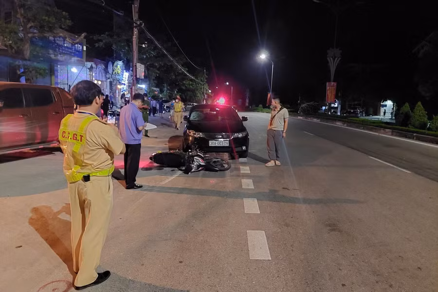 Hiện trường vụ tai nạn.