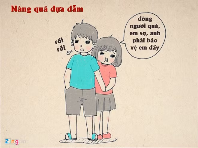 Đấng mày râu không bao giờ muốn suốt ngày làm bảo mẫu cho bạn gái. Vì thế, những ai thích đỏng đảnh, hay hờn dỗi, khóc nhè, tỏ ra yếu đuối... sẽ khó kiếm được người yêu thương mình thực sự. Những mẫu bạn gái khiến các chàng khóc thét