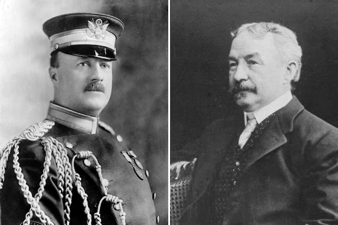 Từ phải qua trái, Frangcis Davis Millet và Archibald Willingam Butt.