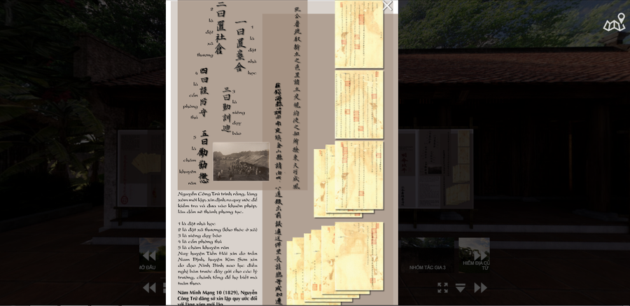 Châu bản triều Nguyễn ghi lại năm Minh Mạng 10 Nguyễn Công Trứ dâng sớ xin lập quy ước đối với làng xóm mới lập. Ảnh: Bình Thanh.