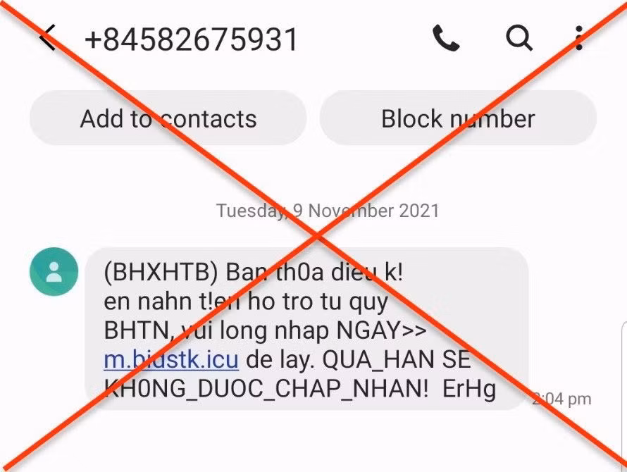 Người lao động cần nâng cao cảnh giác, không truy cập các link lừa đảo.