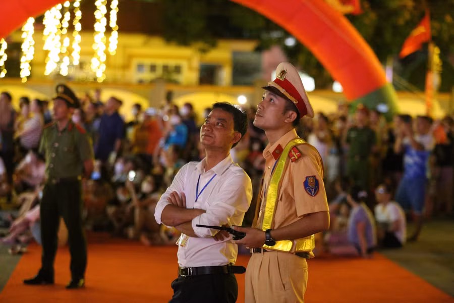 Lực lượng an ninh đảm bảo an toàn tại buổi Lễ.