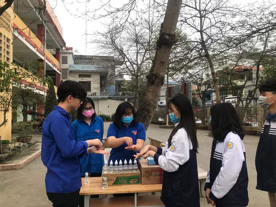 Các trường học đảm bảo điều kiện phòng, chống dịch Covid-19.