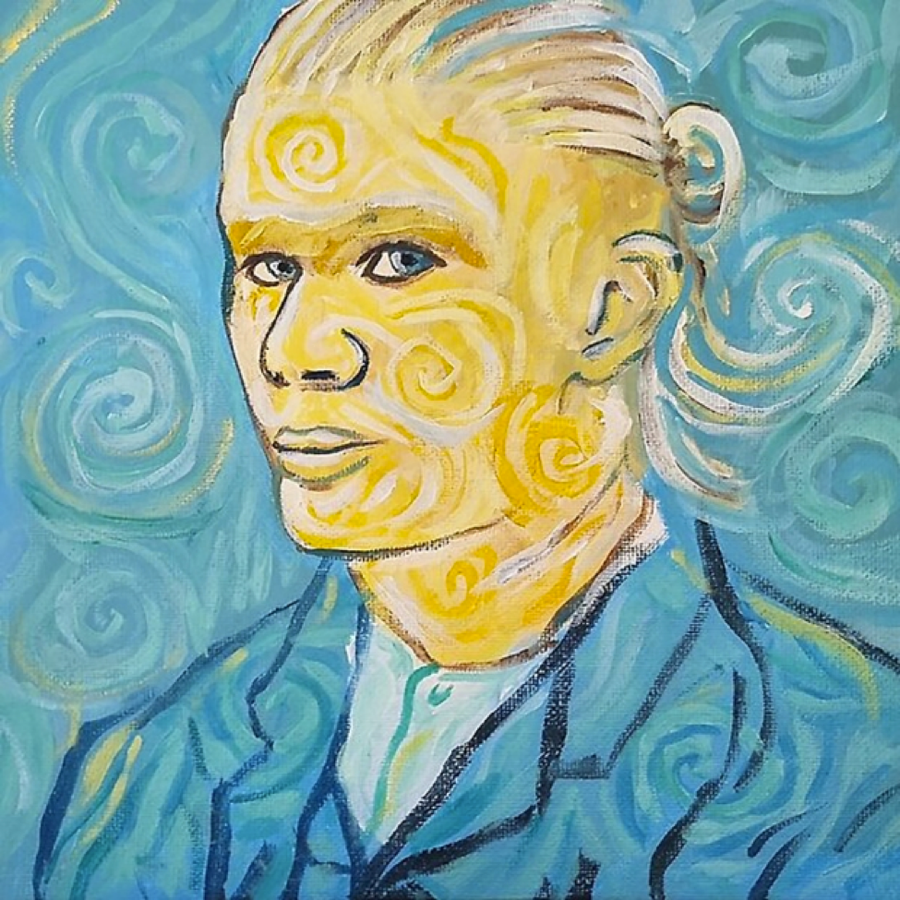 Tiền đạo người Na Uy được vẽ như danh hoạ Vincent van Gogh.