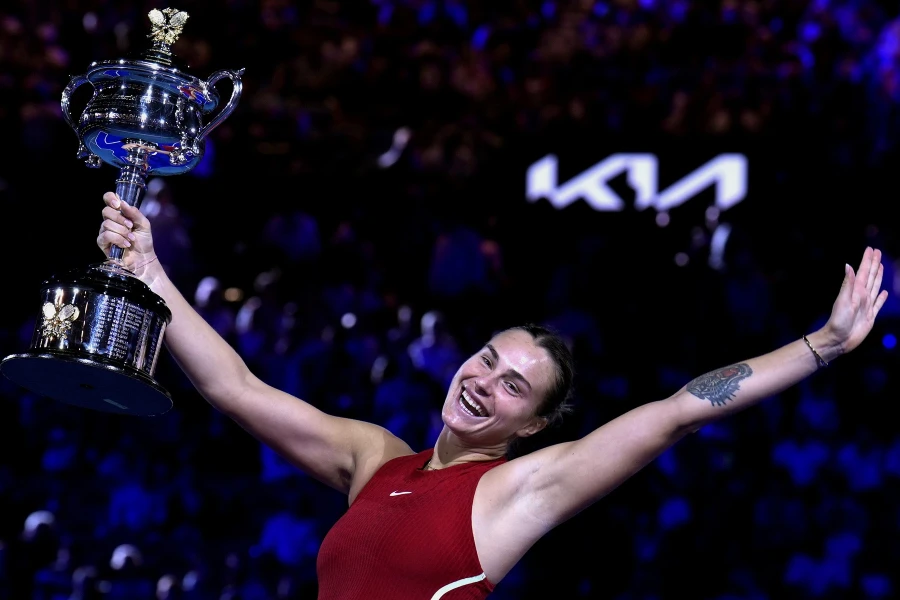 Aryna Sabalenka với hình xăm cá tính trên tay. Ảnh: INT.