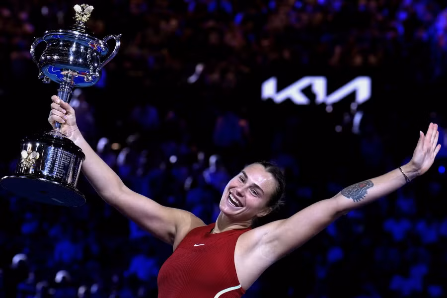 Aryna Sabalenka với hình xăm cá tính trên tay. Ảnh: INT.