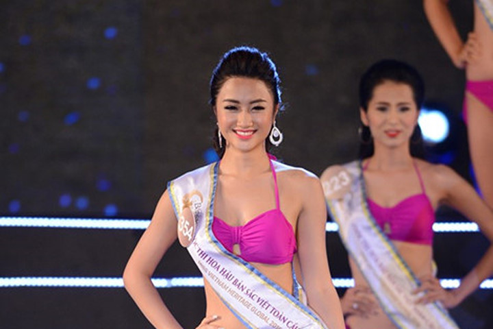 Trần Thị Thu Ngân đoạt vương miện Hoa hậu bản sắc Việt toàn cầu lần đầu tiên