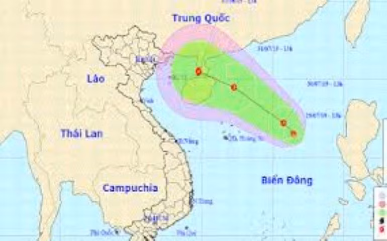 Xuất hiện vùng áp thấp trên khu vực Giữa Biển Đông (Ảnh minh họa).