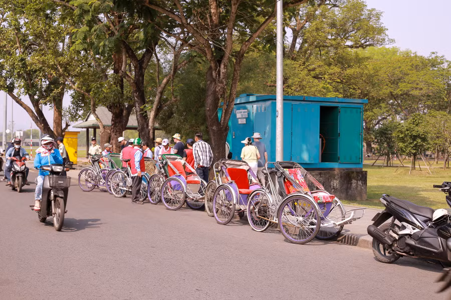 Xích lô là một phương tiện phổ biến tại Huế (Ảnh: Hoàng Hải).
