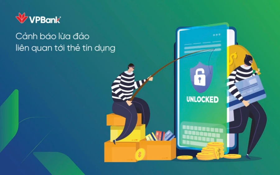 Ngân hàng cảnh báo tình trạng lừa đảo thẻ tín dụng. Nguồn: VP Bank