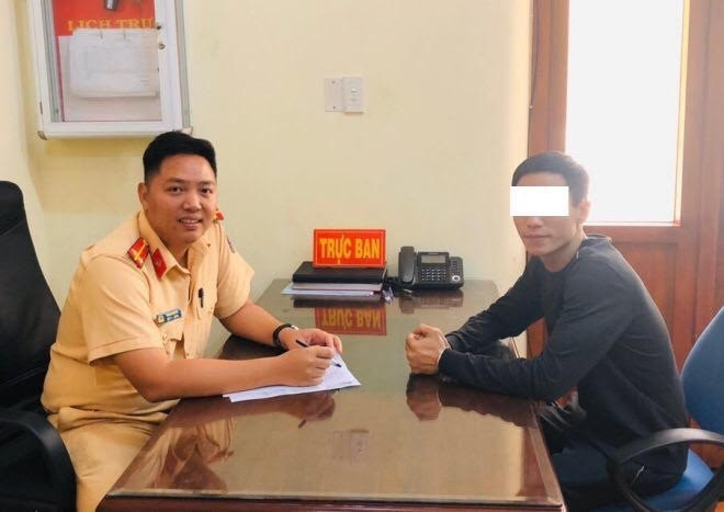 "Phượt thủ" T.H.Đ.A bị phạt hành chính vì điều khiển phương tiện quá tốc độ quy định.