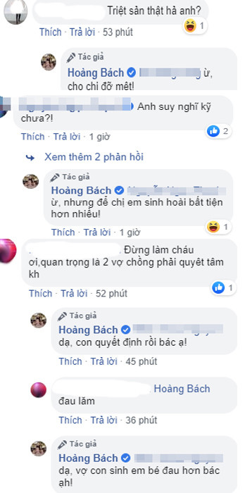 Ca sĩ Hoàng Bách triệt sản sau 3 lần có con Hoàng Bách triệt sản sau 3 lần có con vì thương vợ mang nặng đẻ đau