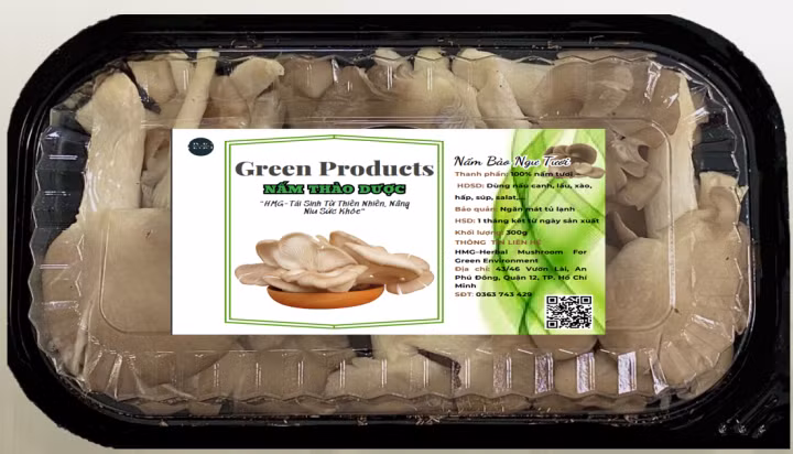 Nấm bào ngư thảo dược của nhóm bán trên các sàn thương mại điện tử.