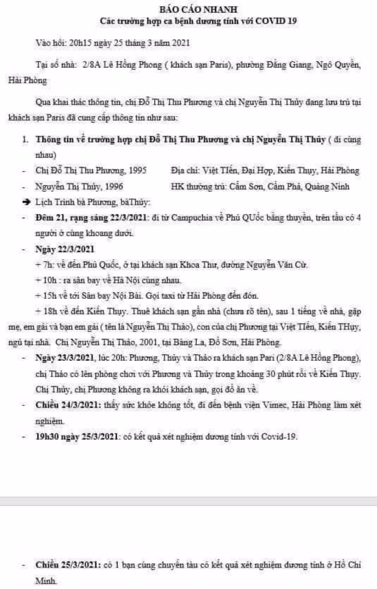 Hải Phòng ghi nhận 2 ca dương tính COVID-19 ảnh 1