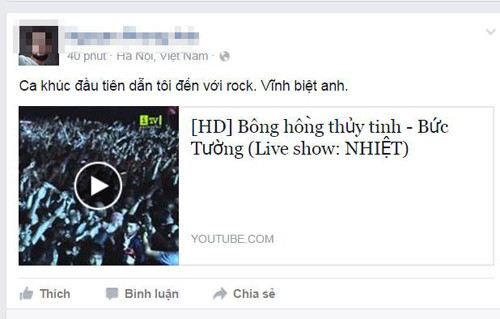 Cộng đồng mạng thương tiếc để tang ca sĩ Trần Lập ảnh 6 cong dong mang thuong tiec de tang ca si tran lap - 6