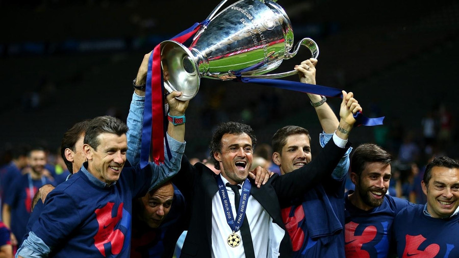 Huấn luyện viên Luis Enrique ăn mừng chức vô địch Champions League năm 2015. Ảnh: Uefa.com. Huấn luyện viên Luis Enrique ăn mừng chức vô địch Champions League năm 2015. Ảnh: Uefa.com.