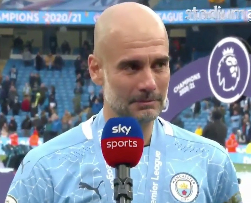 Pep Guardiola xúc động khi nói về trò cưng Aguero.