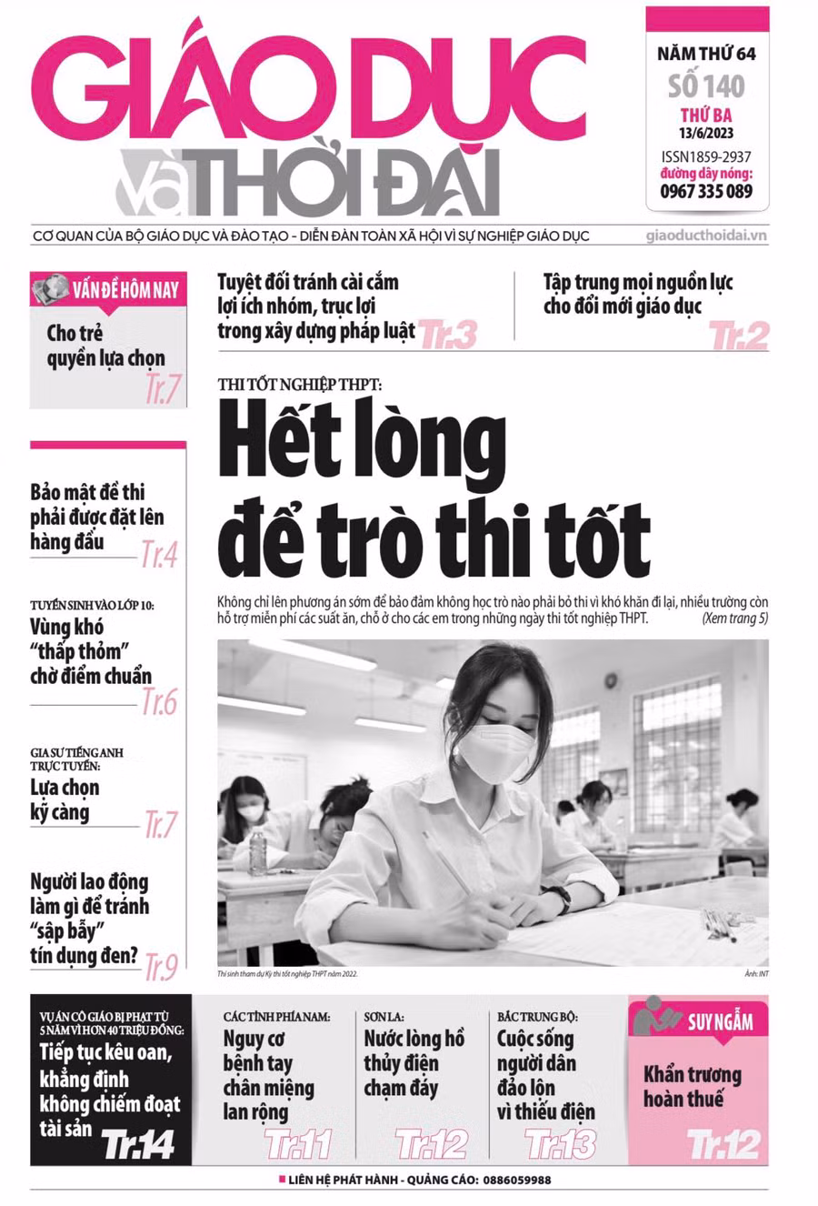 Tin tức báo in 13/6: Vùng khó 'thấp thỏm' chờ điểm chuẩn lớp 10
