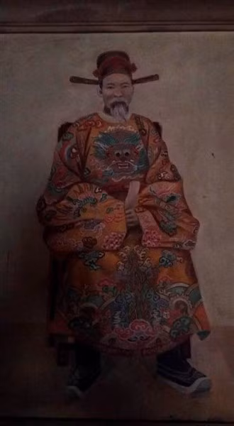 Chân dung nhà thơ Nguyễn Khuyến do ông Dương Lâm - em trai Tiến sĩ Dương Khuê vẽ.