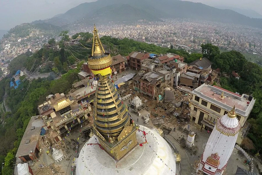 Góc nhìn từ trên cao thảm họa động đất ở Nepal