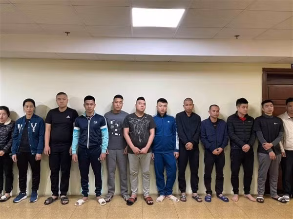 Các đối tượng trong đường dây đánh bạc bị Cục Cảnh sát hình sự triệt phá.