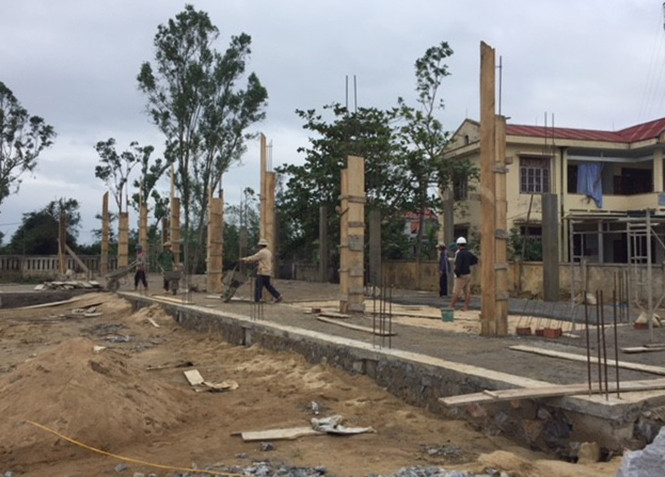 Thi công xây trường học. Ảnh minh họa/ INT Thi công xây trường học. Ảnh minh họa/ INT